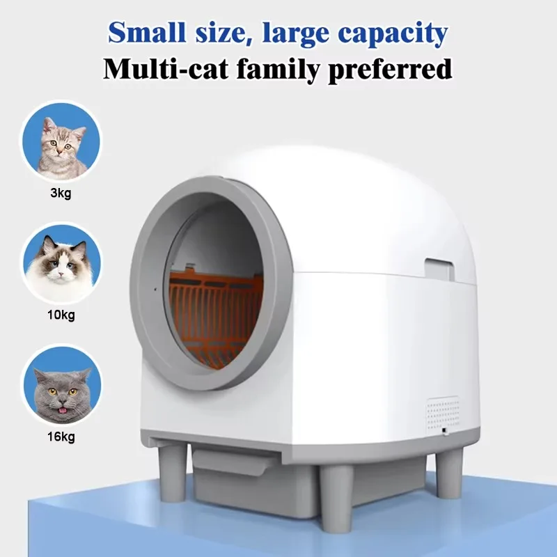 Automatic Smart Cat Litter Box APP Control Odor Removal With 10 Safety Sensor Radars Self Cleaning Litter Box For Multiple Cats