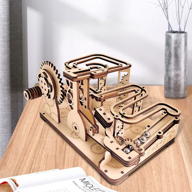 Puzzle dla dzieci Puzzle 3D DIY Rzutnik kamienia Ręczny montaż Zabawka Mechaniczny model toru