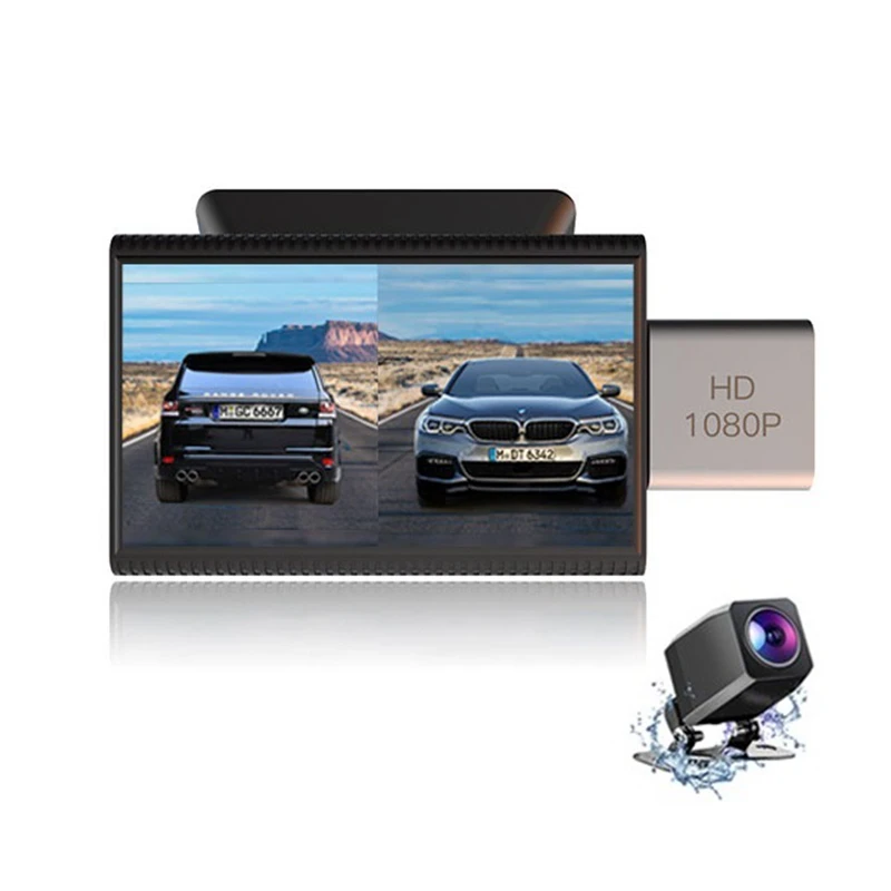 Cámara de Coche Relee Smart 1080P con Doble Lente, Transmisión Inalámbrica en Vivo, GPS, Monitor de Vehículo 4G LTE, ADAS, DVR para Autos Android