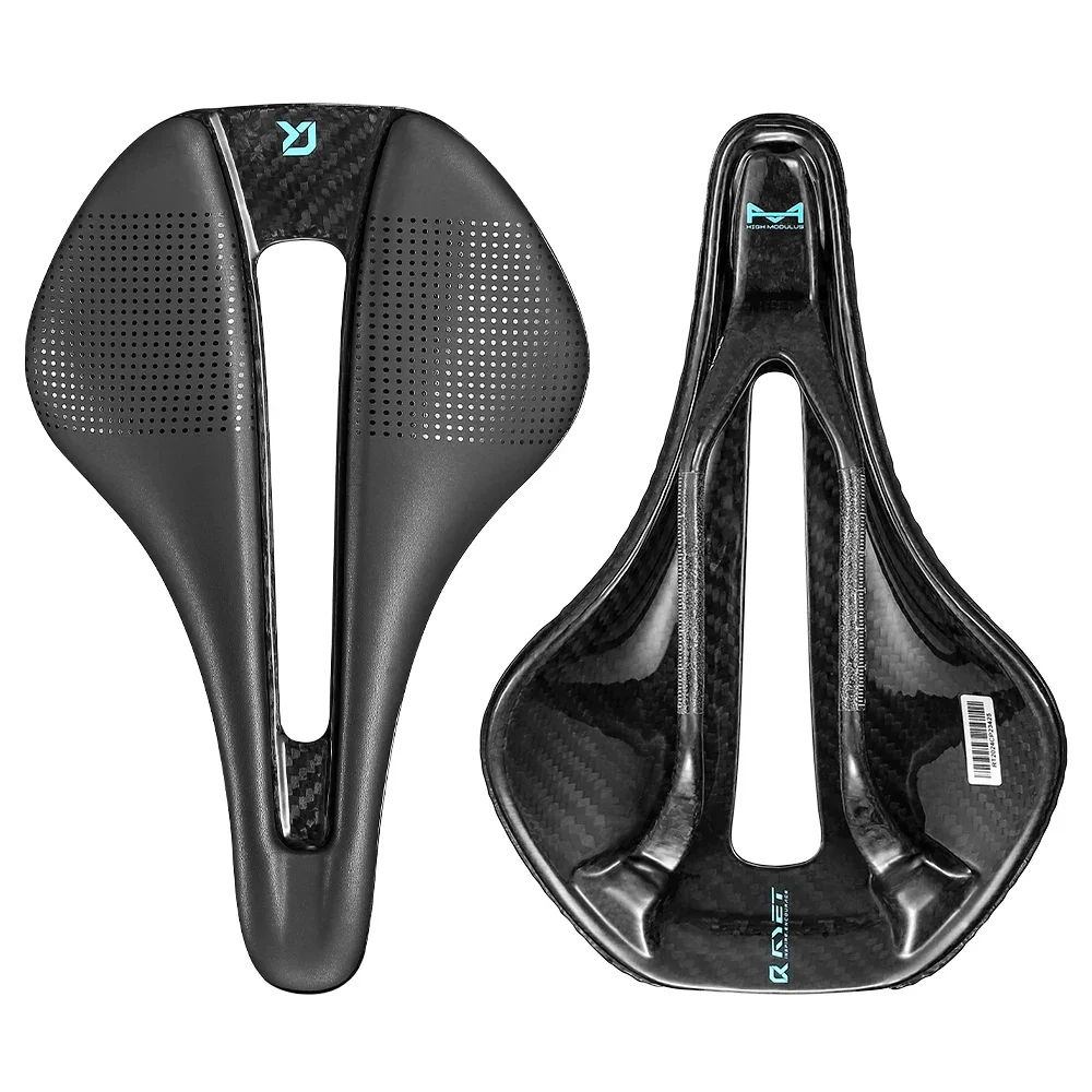 RYET Full Carbon 3D Printed Bicycle Saddle Wide 155/152mm 7*9 120g Bike Seating EVA Saddle Triathlon Road MTB Cycling Seat image 3