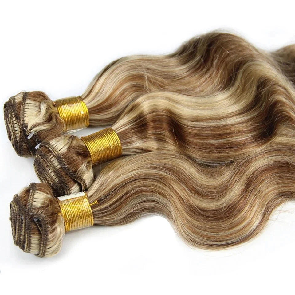 Highlight Bundles body Wave Human Hair Bundles Raw Hair 1/3/4 Colored Ombre Honey Blonde Bundles Brazilian Hair Extensions