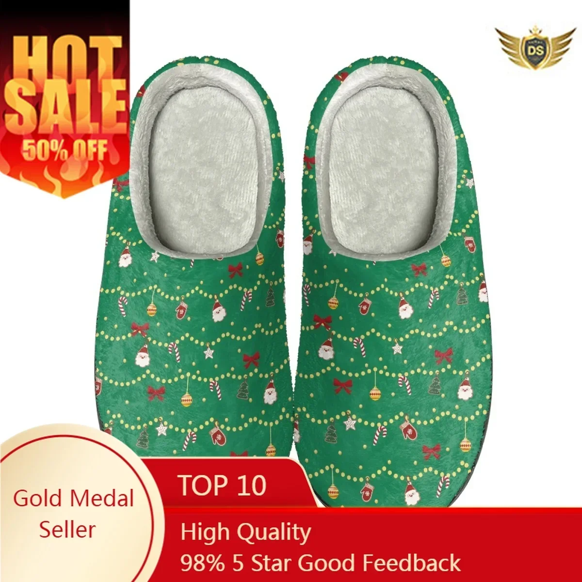 

Dropshipping Cotton Slippers Christmas Non-Slip Floor Indoor Women's Slides Casual Comfortable Non-slip Slippers Zapatos Mujer