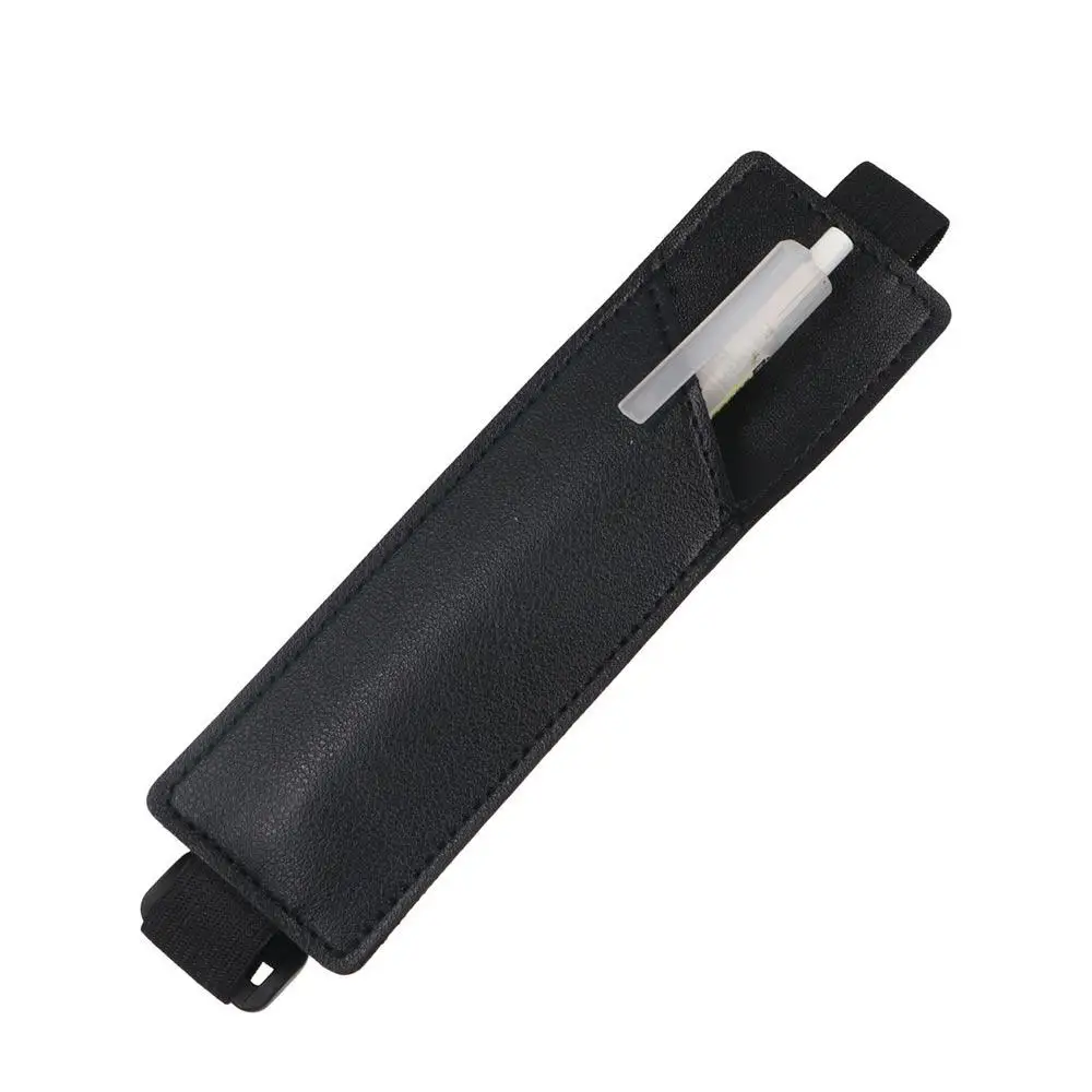 PU Leather Elastic Band Pen Holder Adjustable Straps Portable Pen Sleeve Pouch Easy To Store Colorful