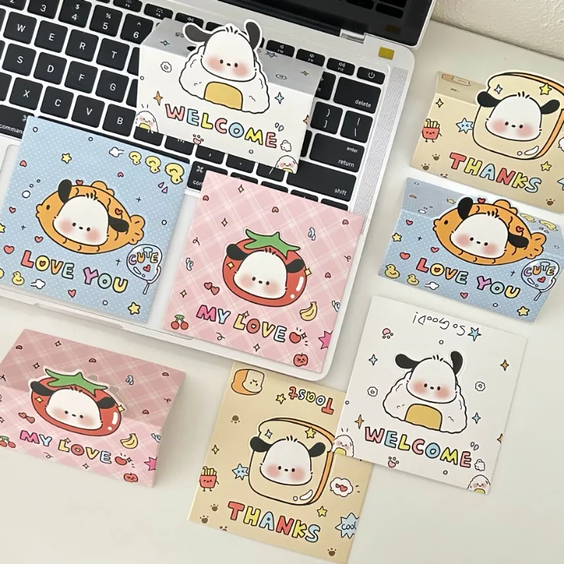Original Cute Little Pa Puppy Out of The Card Head Card Back Small Card Material Packaging Gift Wrap Stickers Half Fold Card