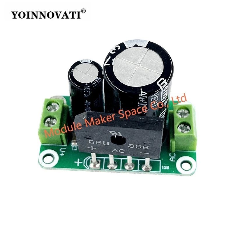 4700μF/35V Single Power Supply Board - 8A High Current Rectifier Filter Module (Unregulated) for Amplifiers & DIY Audio