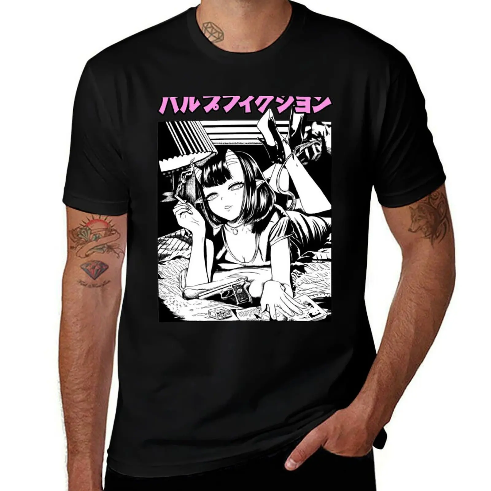 Meru The Succubus / Pulp Fiction - Manga - T-Shirt Summer Sports Quick Dry T-Shirt