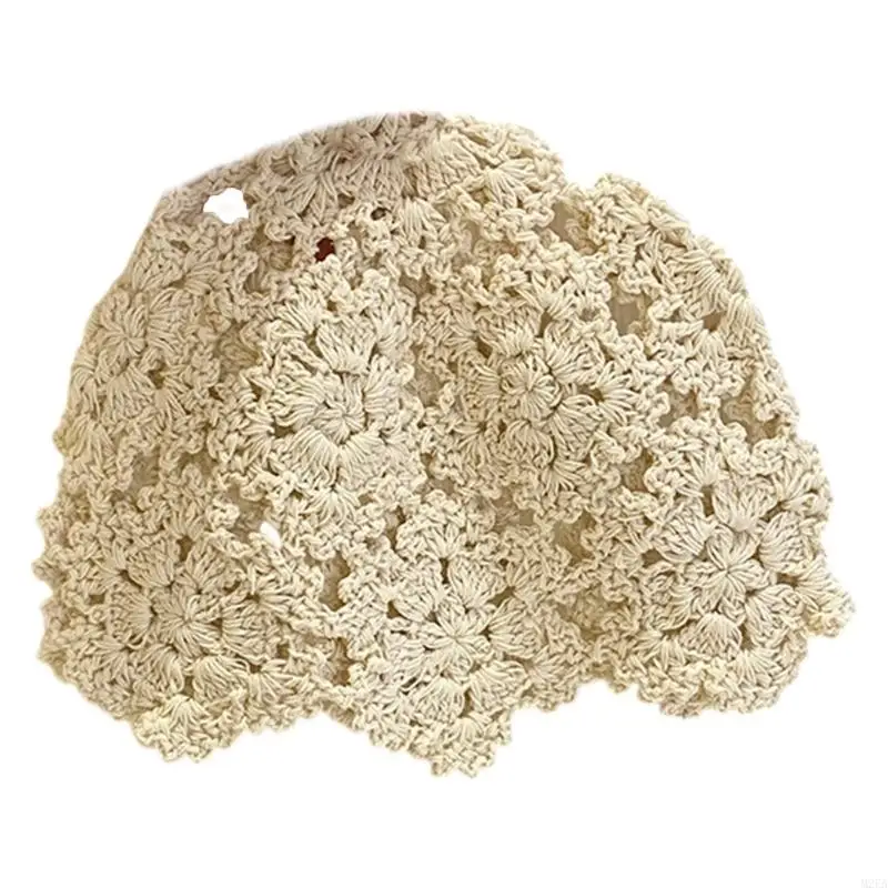 2026 New Handcraft Hat Japanese Styles Crochet Skull Hat Hollowed Pullover Hat Suitable for Female Outdoor Activity