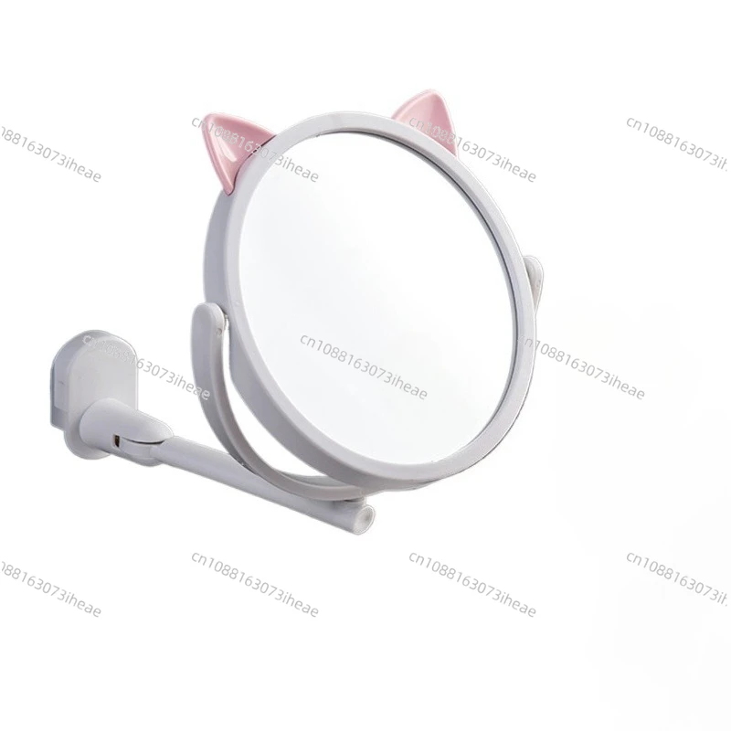 Makeup Round Mirror Aesthetic Shower Hairdressing Shaving Travel Mirror Barber Design Espelho Bathroom Fixtures