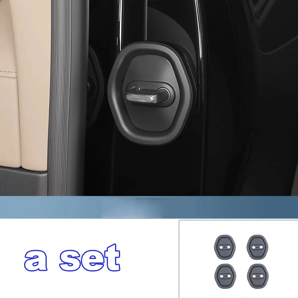 Silicone Door Lock Buckle Cover For Zeekr 7X 007 GT 009 8X 9X Car Door Latch Shock Absorbing Anti‑Rust Protector 4Pcs