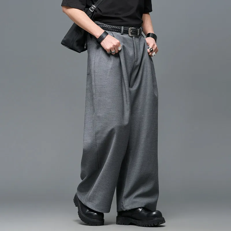 Accent Style High-Grade Fashionable Cut Casual Suit Pants Japanese Style Straight Unisex Style Men's Trousers