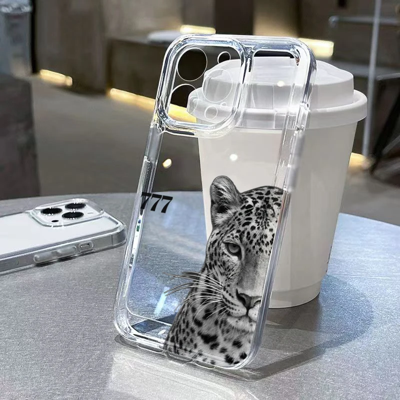 Phone Case For Samsung Galaxy S26 S25 Ultra S23 S24 Plus S21 S22 A26 A55 A35 A54 A53 A36 A56 Panther Leopard Animal Print Cover