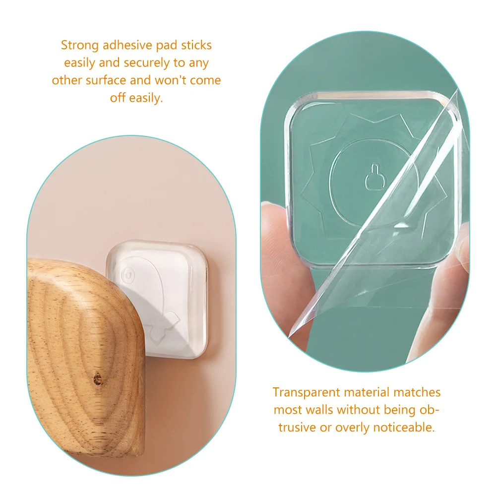 

6pcs Protector Guard Adhesive Stopper Transparent Wall Bumpers Knob Protectors For Shower Doors Refrigerator Cabinets Tables