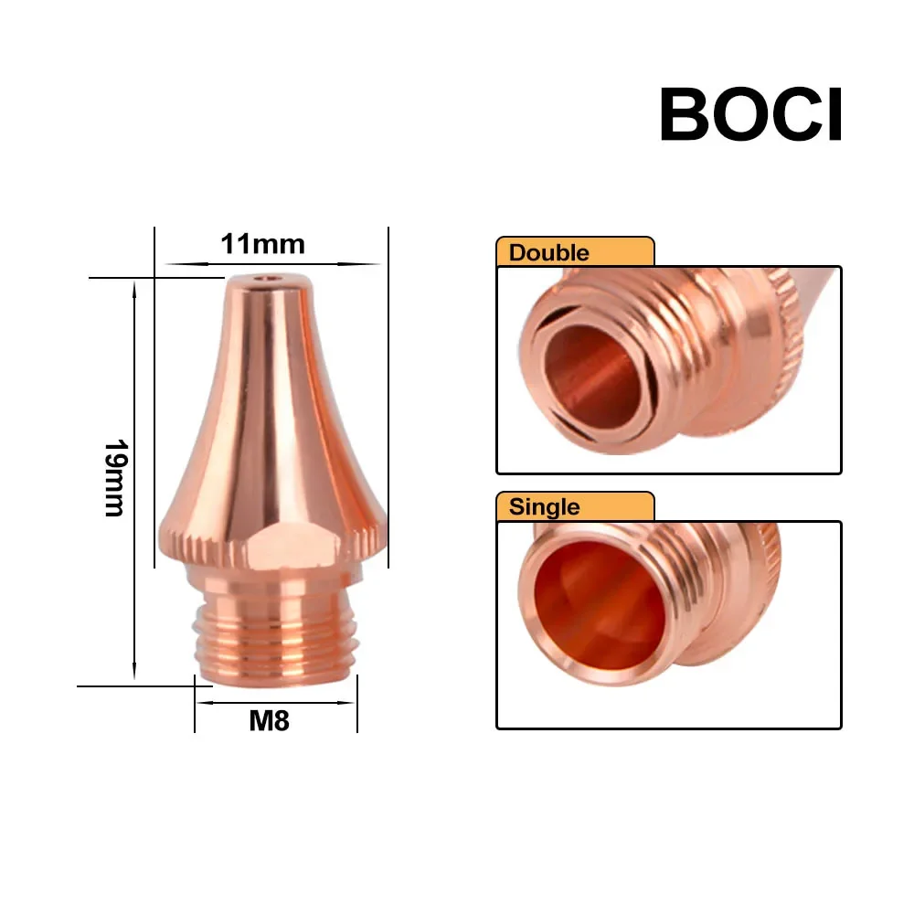 BOCHU Axrayser 3D Schneiddüse M8 H19 D11 Einzel- & Doppelschicht für BOCI Laserschneidköpfe BLT421T BLT441T BLT520H BLT540H – Detail 6