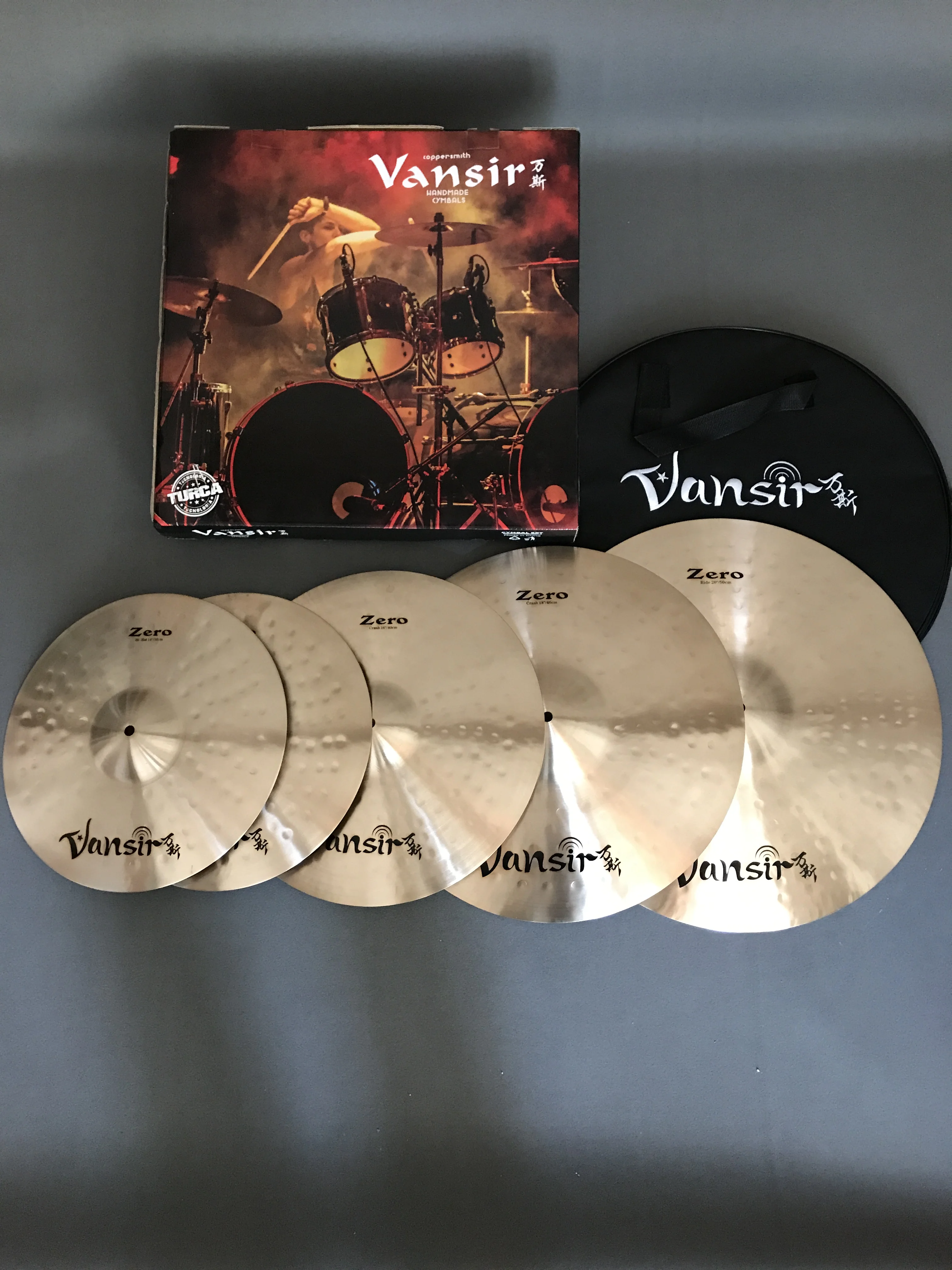 

Vansir Zero Series B20 100% Handmade Cymbal Sets （14"Hihat +16"Crash+18"Crash+20"Ride)