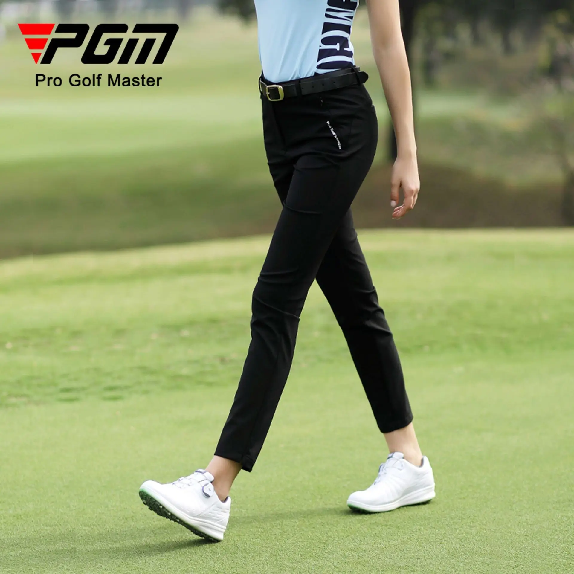 

PGM Golf Women Pants Spring Summer Lady's Slim Trousers Waterproof Zip Pocket Elastic KUZ127 Wholesale