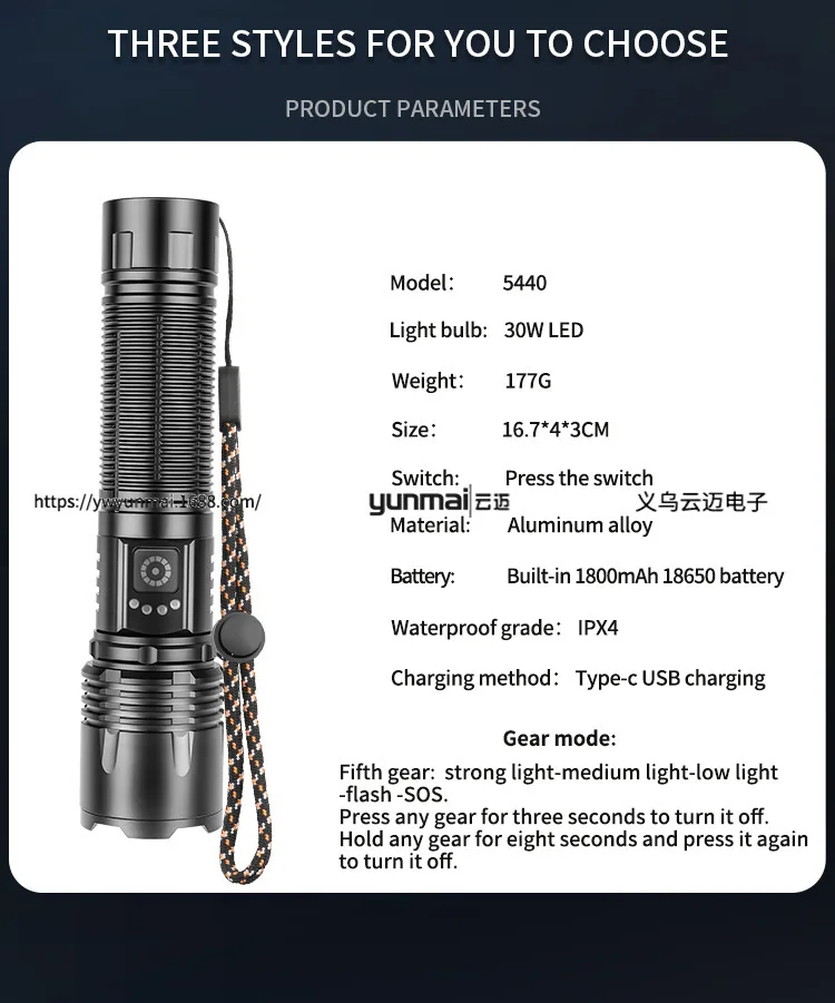 Senter LED Super Terang 2025 Senter Taktis Terang Dapat Diisi Ulang Lampu Portabel Lampu Camping Luar Ruangan