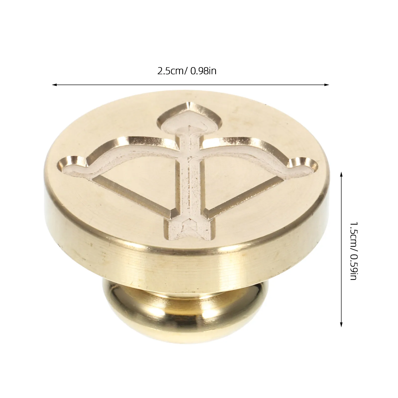 DIY Brass Wax Seal Stamp Head Cupid Arrow Vintage Letter Envelope Wax Seal Stick Sealing Accessory for Cards Gifts Crafts