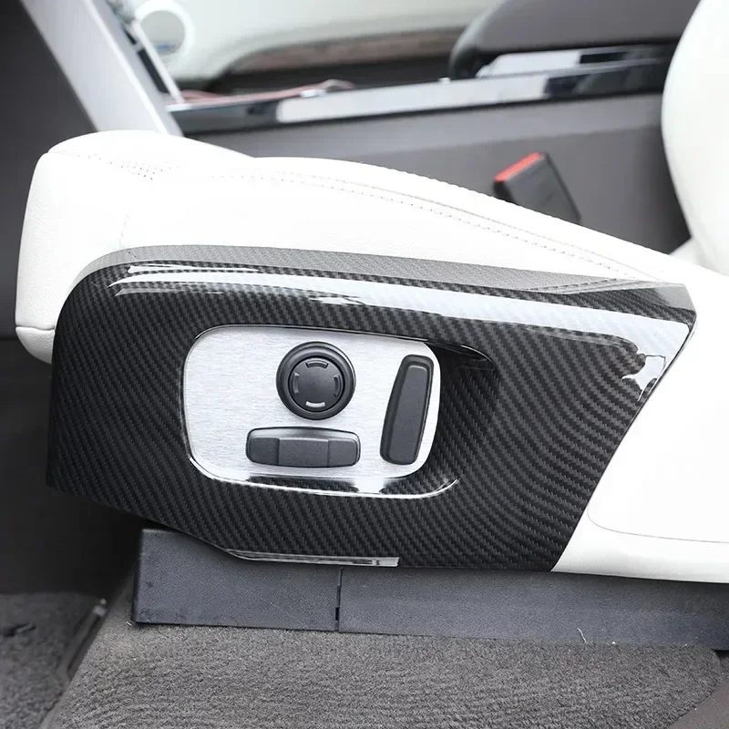 For Land Rover Range Rover Velar Sport 18-19 Discovery 5 17-19 ABS Silver Car Seat Side Cover Frame Trim Sticker Car Accessories