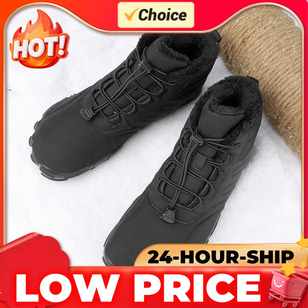 Winter Warm Camping Sneakers Women Men Rubber High Ankle Boots Waterproof Non-Slip Breathable for Trekking Climbing