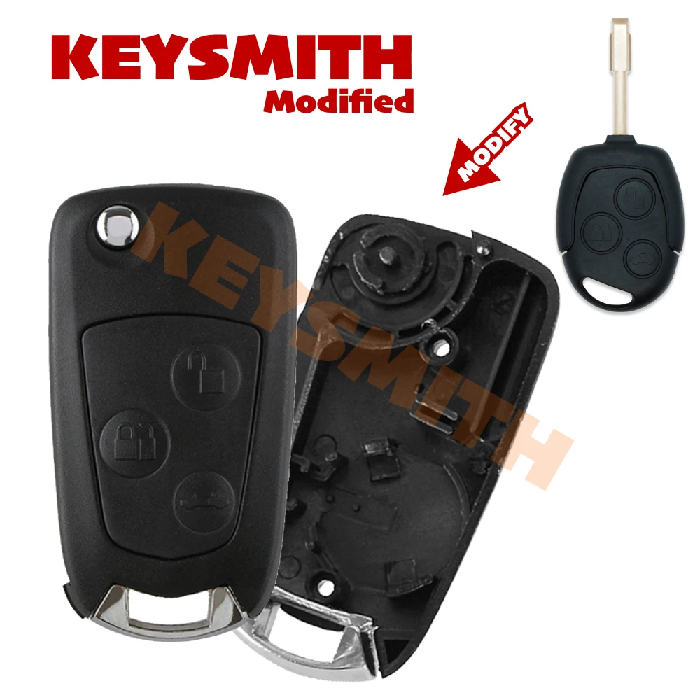 KEYSMITH Remote Flip Key Modified Upgrade For Ford Focus Mondeo Transit Connect Courier Fiesta Fusion Galaxy C-Max S-Max