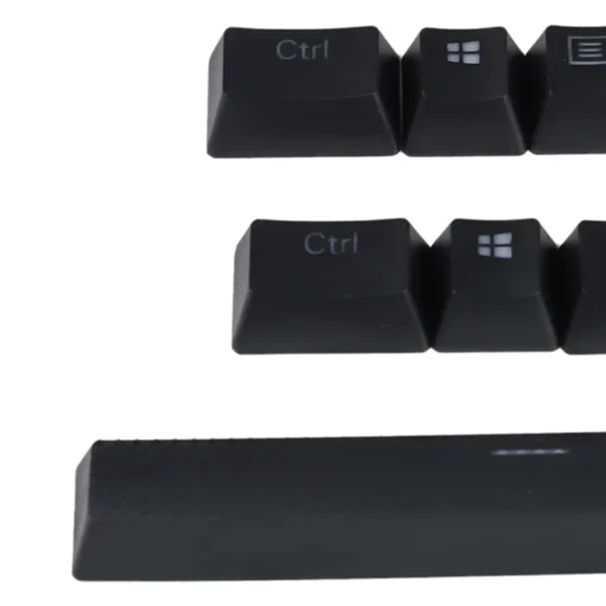 YMDK PBT Black White 8 Key Douhle Shot Shine Through Keycap Bottom Row Special Keys For Corsair Logitech Razer Coolermaster