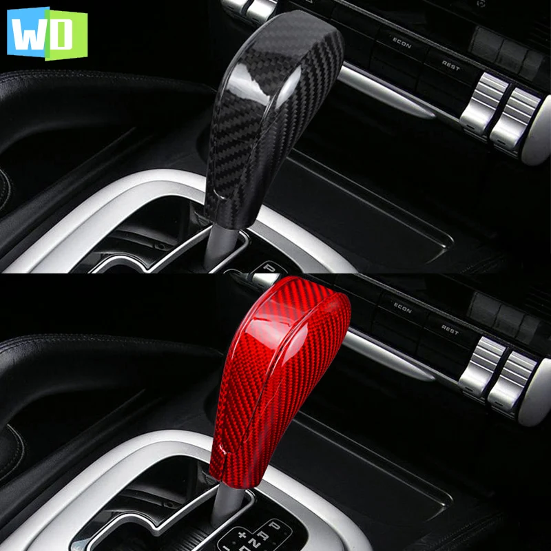 

Carbon Stickers For Porsche Cayenne 2004-2009 Accessories Gear Shift Knob Cover Trim For Porsche Cayenne Carbon Fiber Interior