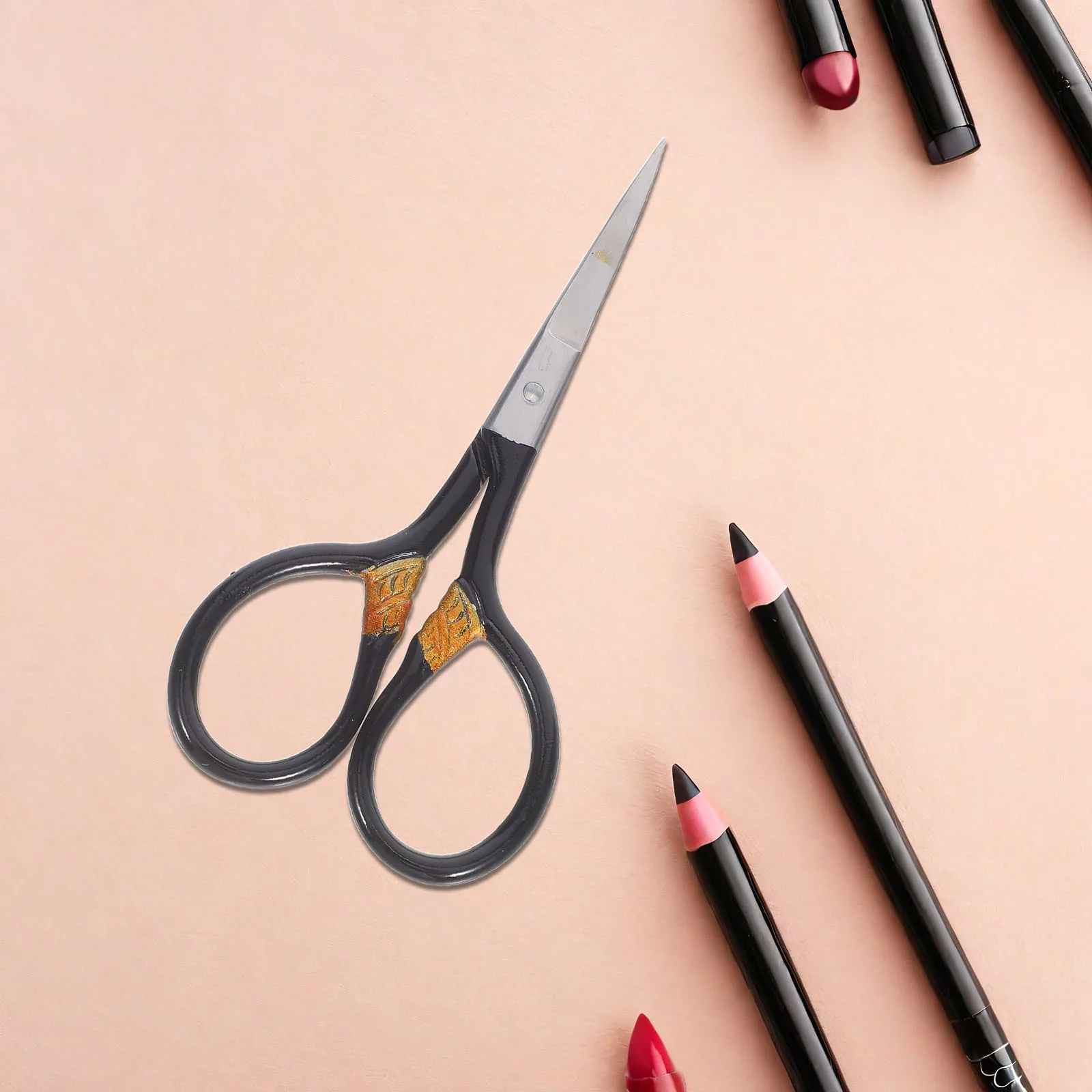 

Multi-Use Mini Scissors Stainless Grooming Tool For Eyebrow Nose Hair Trimming Portable Retro Style Small Hair