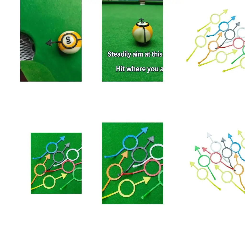 Q39E 10Pcs Portable Light Weight Practice Training Guide High Precisely Pool Billiard Training Guide Practice Pool Accessorie