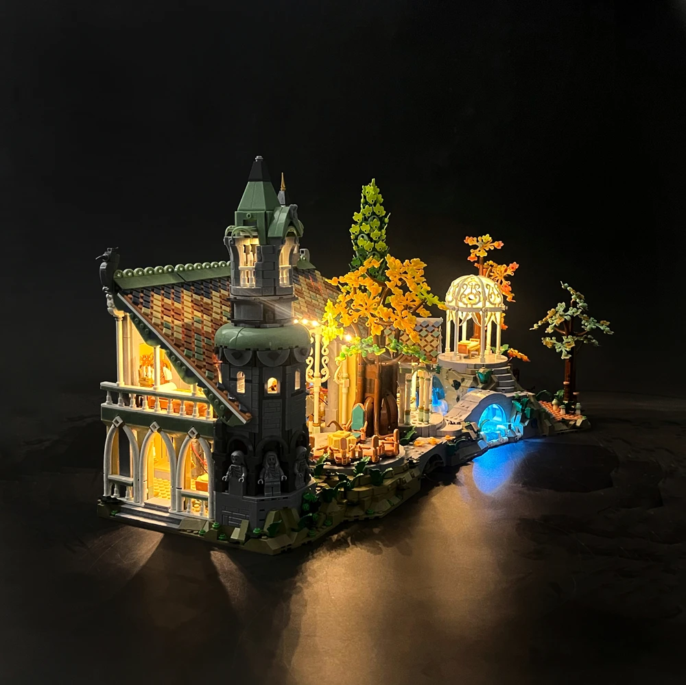 BYB LED-Beleuchtungsset für LEGO 10316, Der Herr der Ringe: Rivendell-Bausteine, dekorative Lampe (Bau nicht im Lieferumfang enthalten) – Detail 4