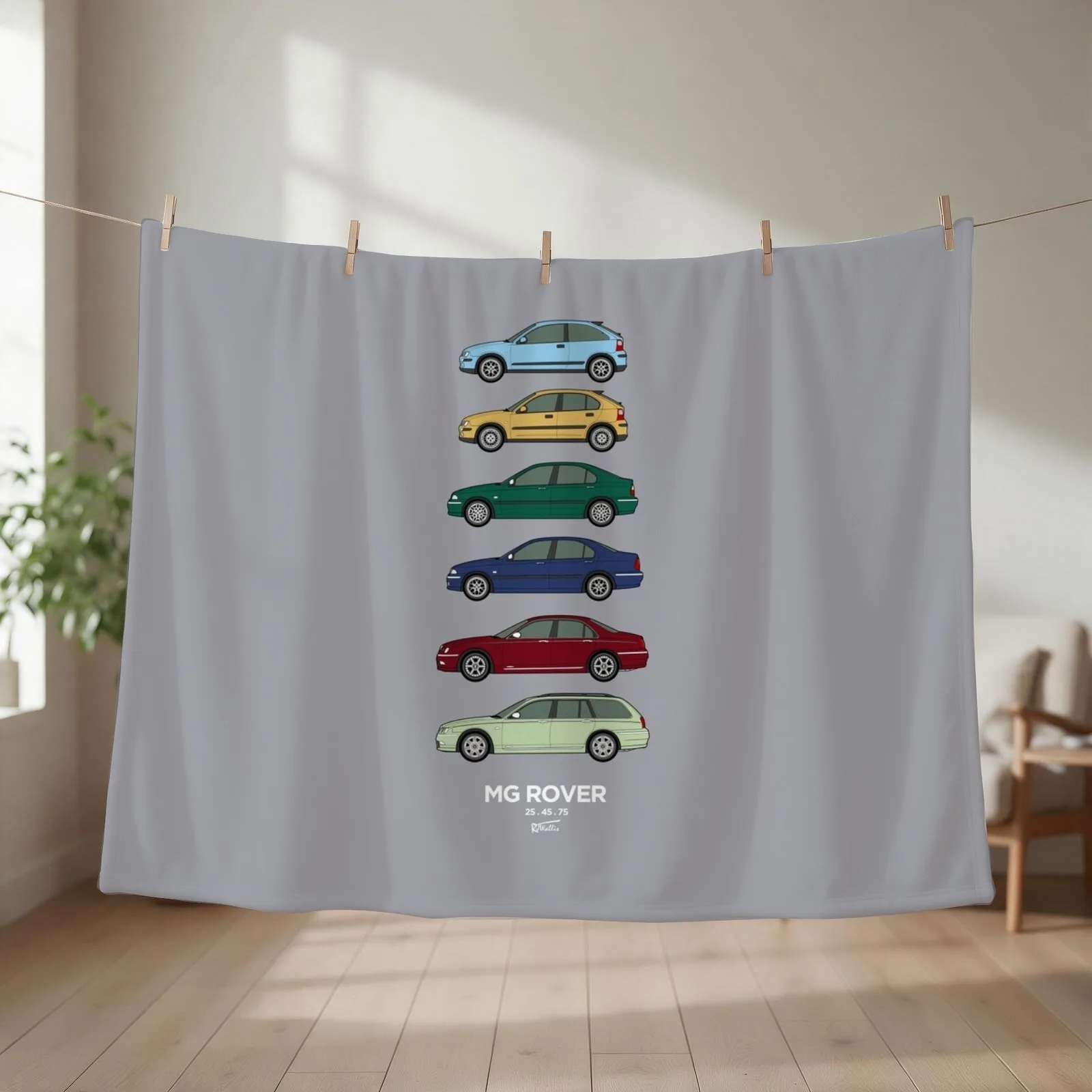 Rover 2001 25, 45, 75 Classic Car Collection Throw Blanket Hairys Shaggy Loose Sofas Blankets