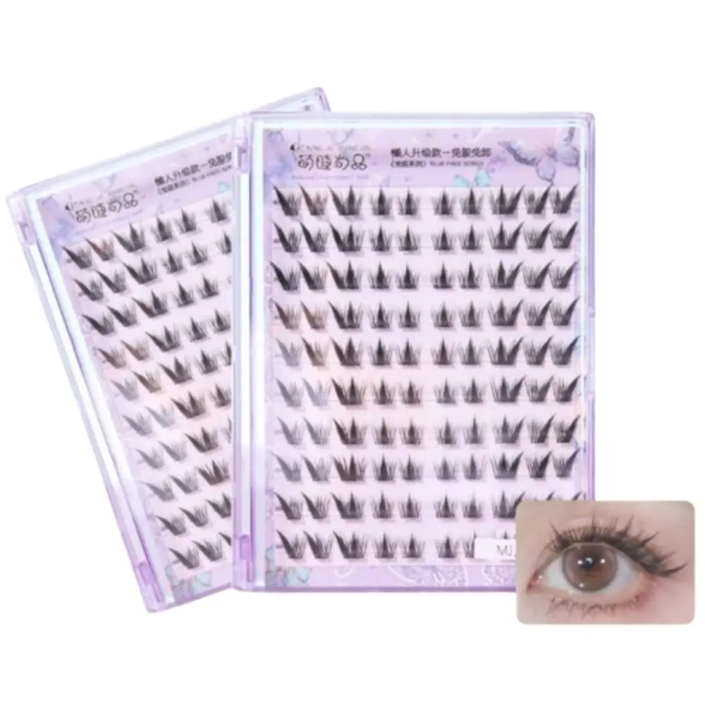 

Glue-Free 100 Clusters Lashes 3D Korean Style Segmented Eyelashes Bundles Soft DIY Eyelash Extension Kit Women