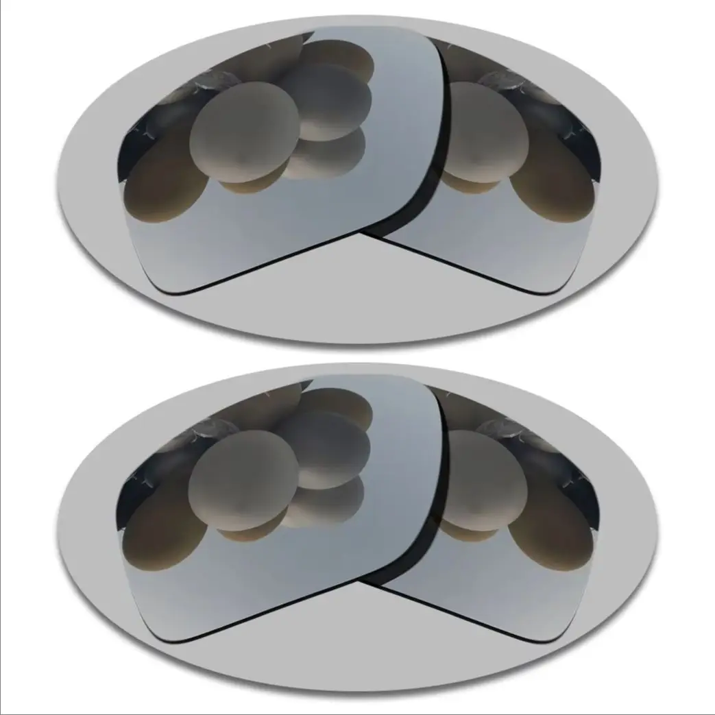 

2 Pairs Silver&Silver Lenses Replacement For-Oakley Triggerman Polarized Sunglasses