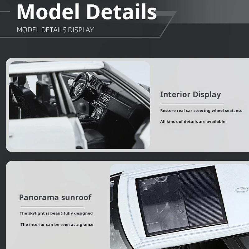 LICENIDO 1:32 Range Rover 50 aniversario aleación Diecast Metal vehículo sonido luz tirar hacia atrás una pieza coleccionar juguetes de decoración