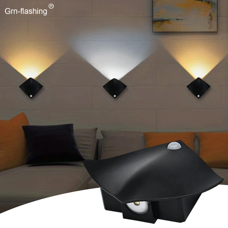 

Creative Devil Fish LED Wall Lamp Rechargeable/Battery Powered Motion Sensor Light for Corridor Bedroom Aisle Lighting