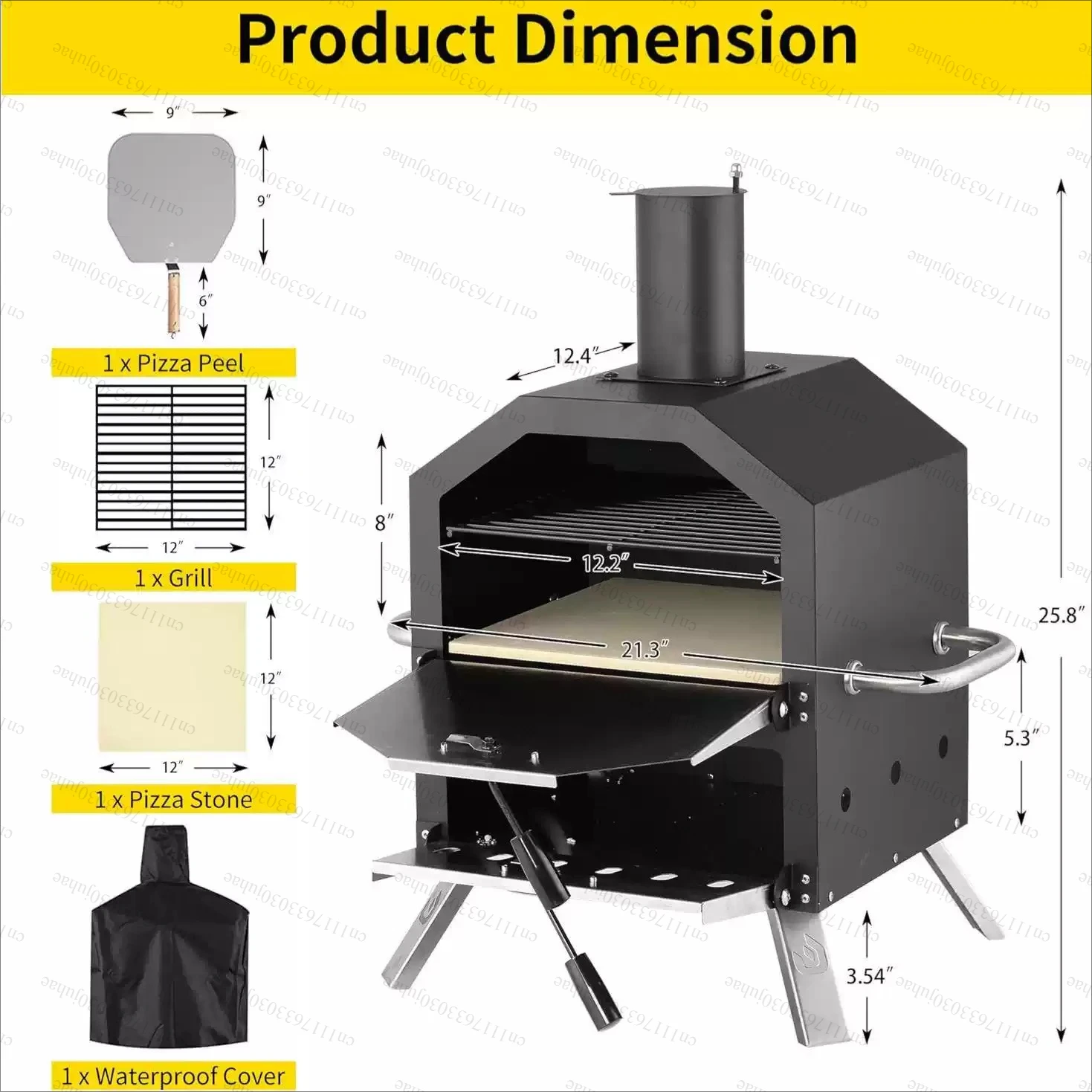 12 inch pizza oven stainless steel oven outdoor firewood pizza grill