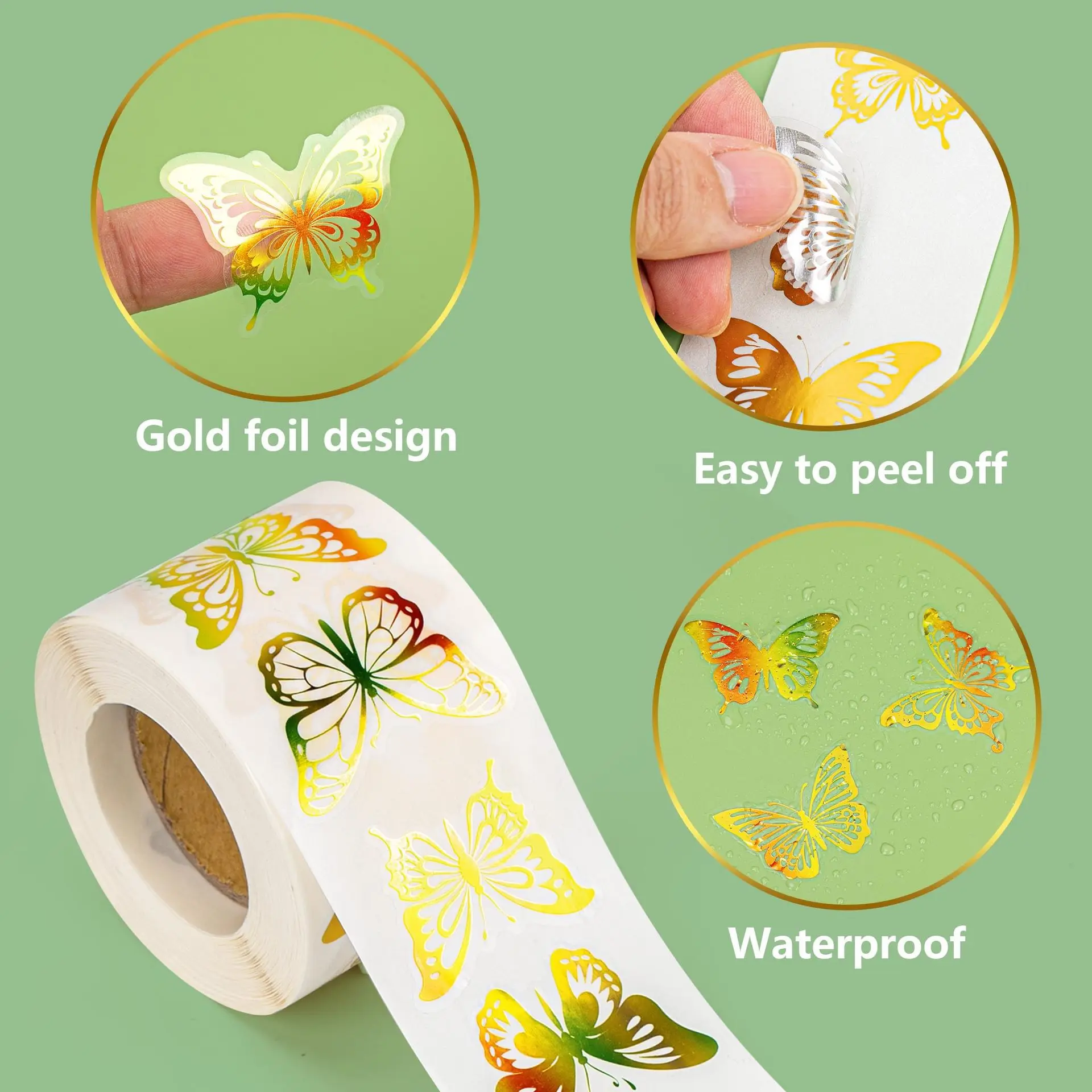 Stationery Sticker Butterfly Stickers For Phone Baking Labels Gifts