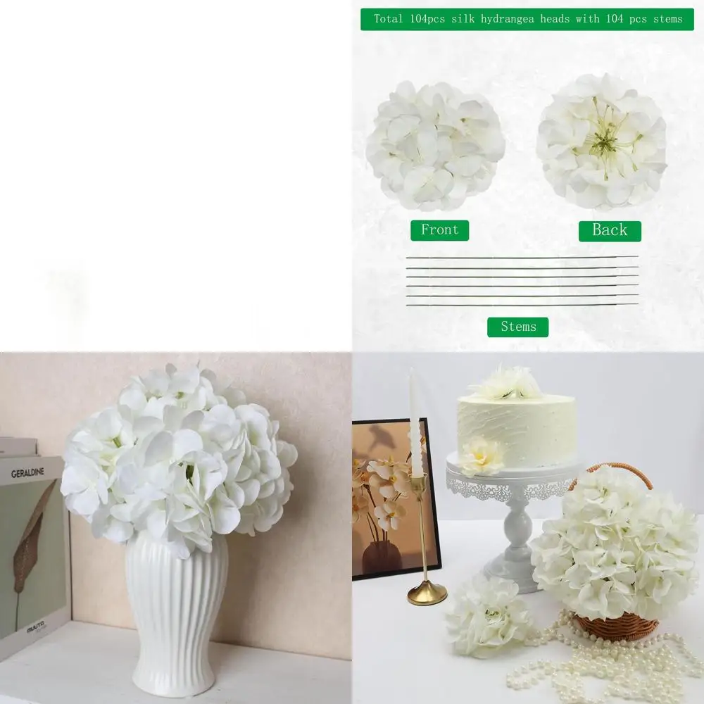 

Искусственные стебли гортензий цвета слоновой кости для свадеб, домашнего декора и украшения детских праздников