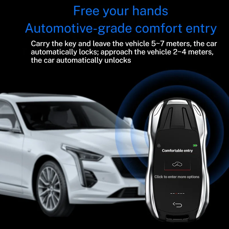 포르쉐 BMW 벤츠 랜드로버 아우디 토요타 혼다 닛산 지프용 화면이 있는 LCD 자동차 키 스마트 리모컨