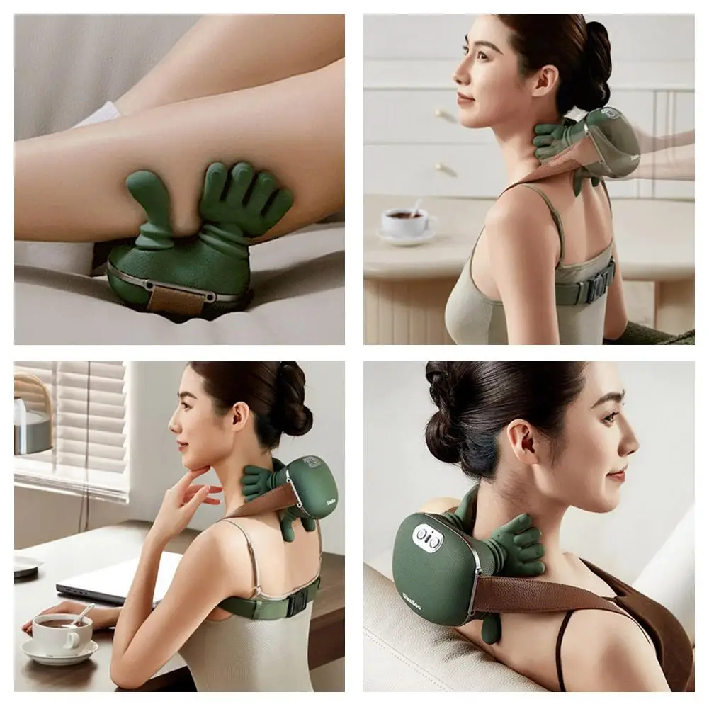 Neck Shoulder Massager Deep Tissue Shiatsu Back Cervical Massage Machine Bionic Heated Fatigue Relief Relax Muscle