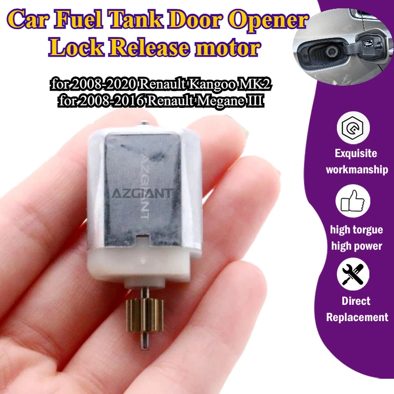 AZGIANT for Renault Megane III 2008-2016 / Kangoo MK2 2008-2020 Car Fuel Tank Door Opener Lock Release motor 12V DC B2609 9S2768