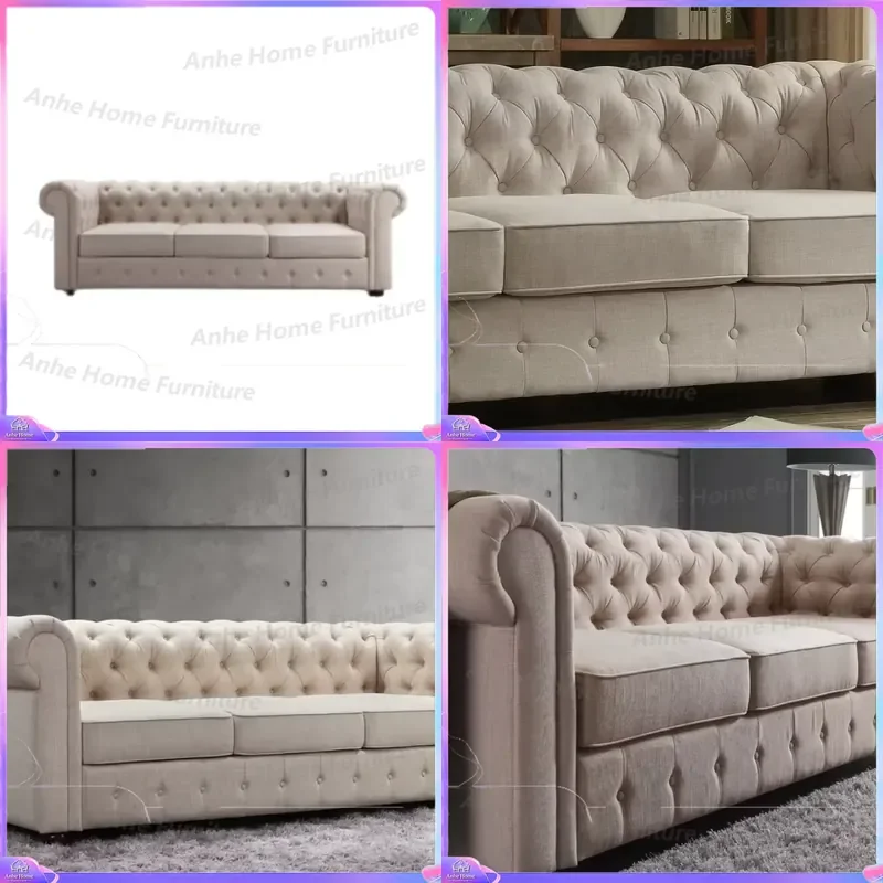 for Changsha Solid Wood and Fabric Comfortable Cushion Hotel Furniture Modern Elegant Design Sofa Living Room Sofa