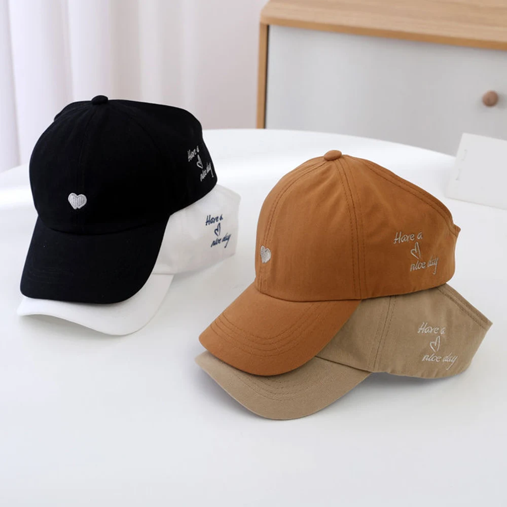 Kinderen Baseball Caps Voor Jongens Meisjes Zonnehoed Love Heart Holle Hoge Paardenstaart Caps Kinderen Verstelbare Baseball Caps Voor 4-12 Jaar