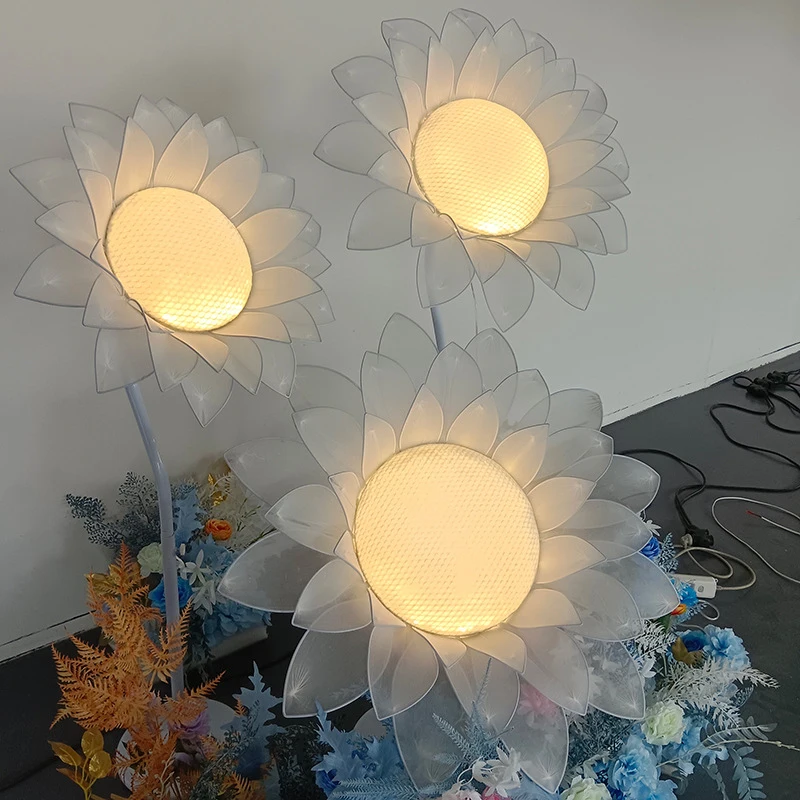 TEMAR-Lumières de mariage tournesol modernes, atmosphère festive, lumière LED pour fête, scène, route, décoration de fond