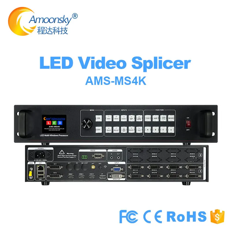 4K LED Multi-Window Splicer Processor MS4K Like Novastar MCTRL4K LED Video Processor Support Linsn TS802D MSD300 for LED Display