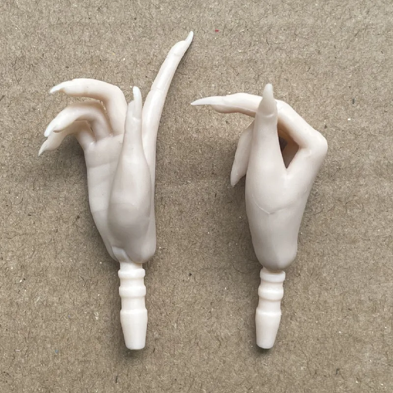 MENGF 1/6 دمية الأيدي مسمار طويل 7 لفتات دمية الأيدي البني الوردي الأبيض سوبر وايت أجزاء الدمية الملحقات #6