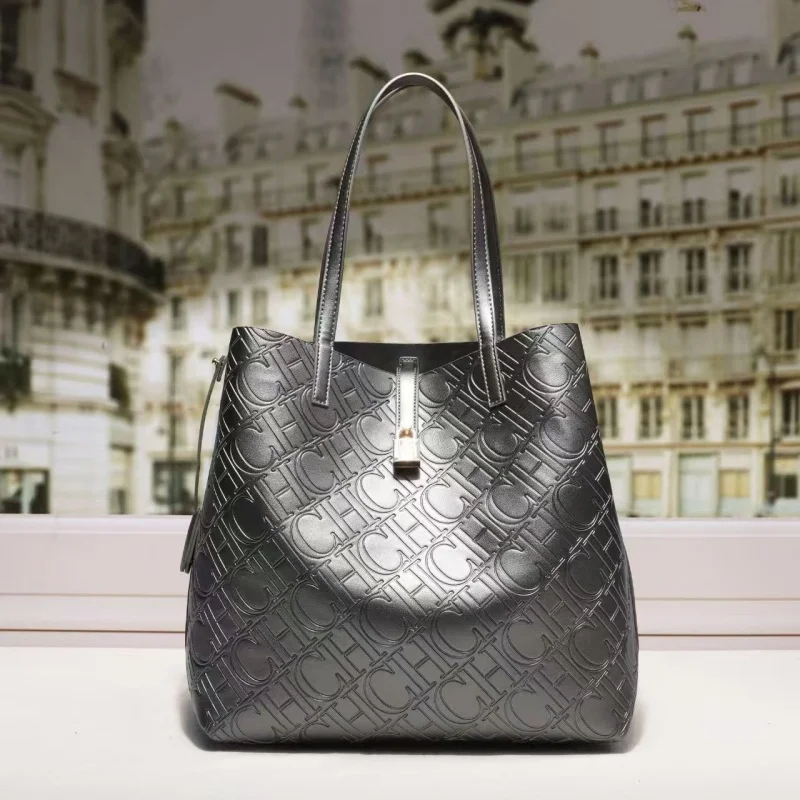 CH Casual Commuting Large Capacity Bag for Women New Retro Versatile Shoulder Bag Popular Handheld Bucket Bag  Bolsos Mujer