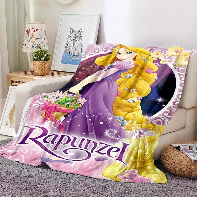 Disney Rapunzel Princess Printed Blanket Children Adult Blanket Soft and Warm Bedding for Bed Sofa Outdoor Travel Cover Blanket