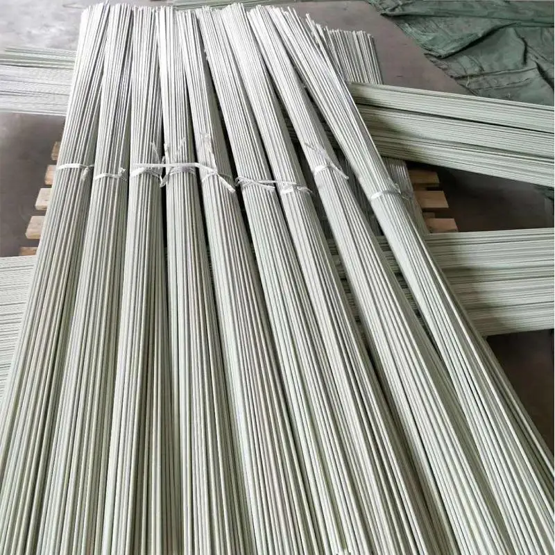 White Glass Fiber Rod 3000mm Length 5mm Diameter Insulation Solid Fiberglass Bar for Industrial Use