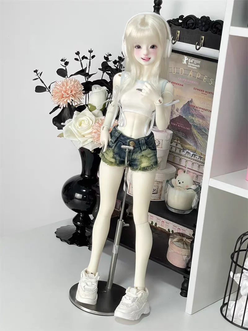 Vestiti per Bambole, Giocattoli per Ragazze, Shorts in Denim Blu Casual Quotidiano, Eleganti Accessori per Bambole SD16 1/3 1/4, Regali Bianchi Carini