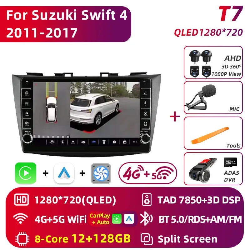 Voor Suzuki Swift 4 2011 - 2017 Autoradio Intelligente Android 16 Auto Multimedia Video Player Stereo CarPlay GPS navigatie 2 Din